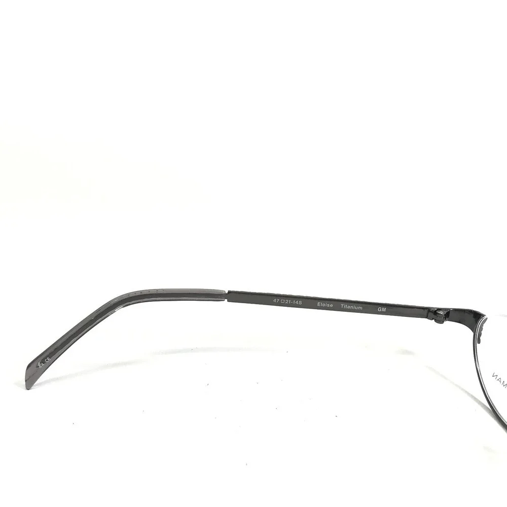 Dana Buchman Eyeglasses Frames Eloise GM Gray Round Half Rim 47-21-145